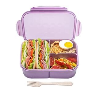 Bento Box Lunch Box, Leak Proof,No BPAsNoDyes Dishwasher and Microwave Safe